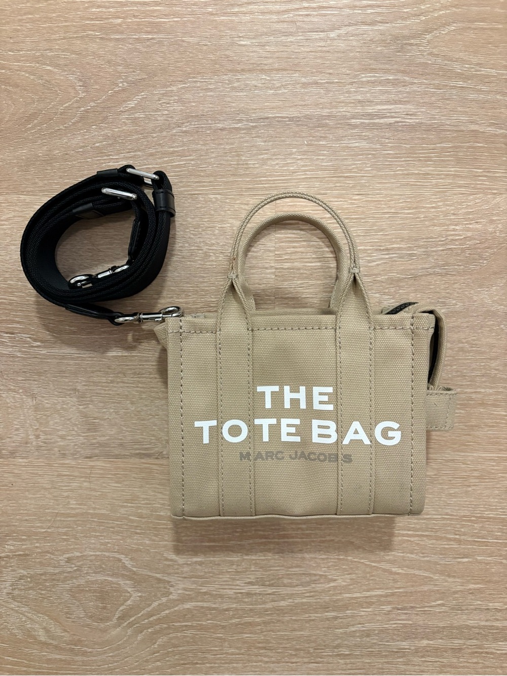 Marc Jacobs Beige Canvas Mini The Tote Bag EUC